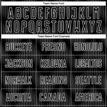 Load image into Gallery viewer, Custom Black Steel Gray-White Line Sublimation Soccer Uniform Jersey