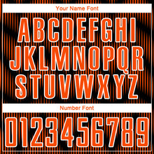 Load image into Gallery viewer, Custom Black Orange-White Line Sublimation Soccer Uniform Jersey