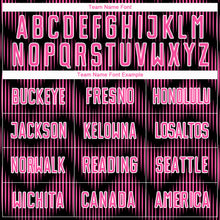 Load image into Gallery viewer, Custom Black Pink-White Line Sublimation Soccer Uniform Jersey