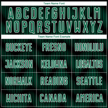 Load image into Gallery viewer, Custom Black Kelly Green-White Line Sublimation Soccer Uniform Jersey