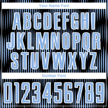 Load image into Gallery viewer, Custom Black Light Blue-White Line Sublimation Soccer Uniform Jersey