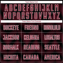 Load image into Gallery viewer, Custom Black Crimson-White Line Sublimation Soccer Uniform Jersey