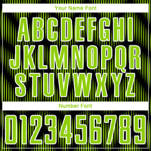 Load image into Gallery viewer, Custom Black Neon Green-White Line Sublimation Soccer Uniform Jersey