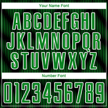 Load image into Gallery viewer, Custom Black Grass Green-White Line Sublimation Soccer Uniform Jersey