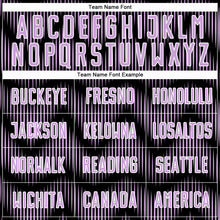 Load image into Gallery viewer, Custom Black Light Purple-White Line Sublimation Soccer Uniform Jersey