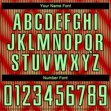 Load image into Gallery viewer, Custom Red Pea Green-Black Line Sublimation Soccer Uniform Jersey