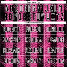 Load image into Gallery viewer, Custom Black Pink-White Abstract Network Sublimation Soccer Uniform Jersey