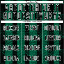 Load image into Gallery viewer, Custom Black Kelly Green-White Abstract Network Sublimation Soccer Uniform Jersey