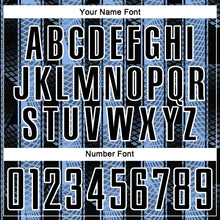 Load image into Gallery viewer, Custom Black Light Blue-White Abstract Network Sublimation Soccer Uniform Jersey