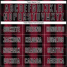 Load image into Gallery viewer, Custom Black Crimson-White Abstract Network Sublimation Soccer Uniform Jersey