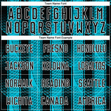 Load image into Gallery viewer, Custom Black Lakes Blue-White Abstract Network Sublimation Soccer Uniform Jersey