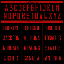 Load image into Gallery viewer, Custom Black Red Sublimation Soccer Uniform Jersey