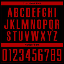 Load image into Gallery viewer, Custom Black Red Sublimation Soccer Uniform Jersey