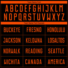 Load image into Gallery viewer, Custom Black Orange Sublimation Soccer Uniform Jersey