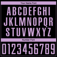 Load image into Gallery viewer, Custom Black Light Purple Sublimation Soccer Uniform Jersey