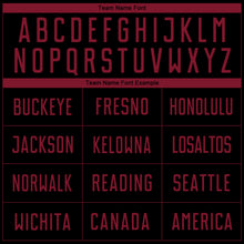 Load image into Gallery viewer, Custom Black Crimson Sublimation Soccer Uniform Jersey