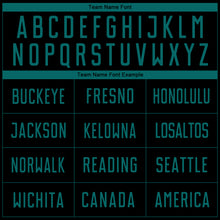 Load image into Gallery viewer, Custom Black Teal Sublimation Soccer Uniform Jersey