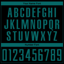 Load image into Gallery viewer, Custom Black Teal Sublimation Soccer Uniform Jersey