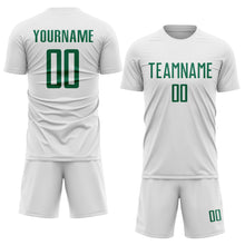 Load image into Gallery viewer, Custom White Kelly Green Sublimation Soccer Uniform Jersey