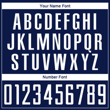 Load image into Gallery viewer, Custom Navy White Sublimation Soccer Uniform Jersey