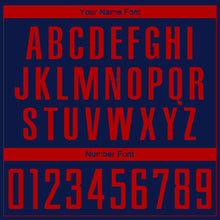 Load image into Gallery viewer, Custom Navy Red Sublimation Soccer Uniform Jersey