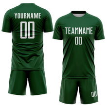 Load image into Gallery viewer, Custom Green White Sublimation Soccer Uniform Jersey