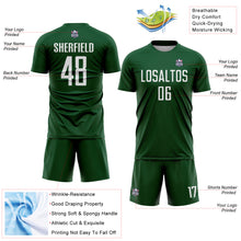 Load image into Gallery viewer, Custom Green White Sublimation Soccer Uniform Jersey