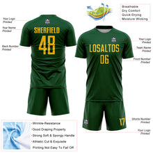 Load image into Gallery viewer, Custom Green Yellow Sublimation Soccer Uniform Jersey