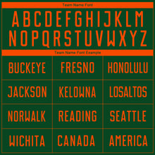 Load image into Gallery viewer, Custom Green Orange Sublimation Soccer Uniform Jersey