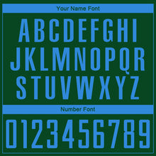 Load image into Gallery viewer, Custom Green Powder Blue Sublimation Soccer Uniform Jersey