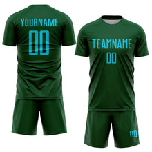 Load image into Gallery viewer, Custom Green Lakes Blue Sublimation Soccer Uniform Jersey