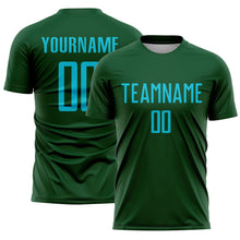 Load image into Gallery viewer, Custom Green Lakes Blue Sublimation Soccer Uniform Jersey