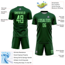 Load image into Gallery viewer, Custom Green Pea Green Sublimation Soccer Uniform Jersey