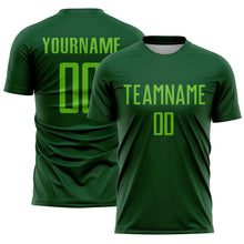 Load image into Gallery viewer, Custom Green Aurora Green Sublimation Soccer Uniform Jersey