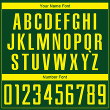 Load image into Gallery viewer, Custom Green Light Yellow Sublimation Soccer Uniform Jersey