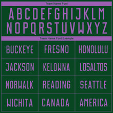 Load image into Gallery viewer, Custom Green Medium Purple Sublimation Soccer Uniform Jersey