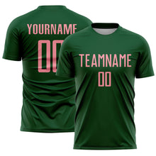 Load image into Gallery viewer, Custom Green Medium Pink Sublimation Soccer Uniform Jersey