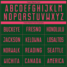 Load image into Gallery viewer, Custom Green Neon Pink Sublimation Soccer Uniform Jersey