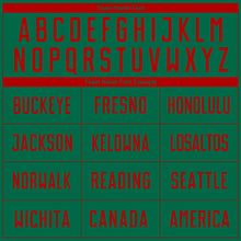 Load image into Gallery viewer, Custom Kelly Green Red Sublimation Soccer Uniform Jersey