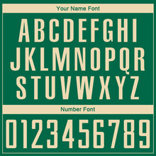 Load image into Gallery viewer, Custom Kelly Green Cream Sublimation Soccer Uniform Jersey