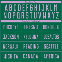 Load image into Gallery viewer, Custom Kelly Green Medium Purple Sublimation Soccer Uniform Jersey