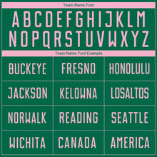 Load image into Gallery viewer, Custom Kelly Green Light Pink Sublimation Soccer Uniform Jersey