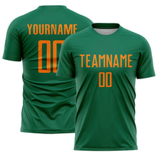 Load image into Gallery viewer, Custom Kelly Green Bay Orange Sublimation Soccer Uniform Jersey