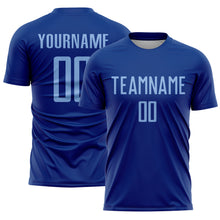 Load image into Gallery viewer, Custom Royal Light Blue Sublimation Soccer Uniform Jersey