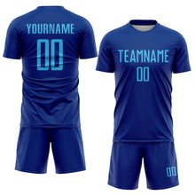 Load image into Gallery viewer, Custom Royal Sky Blue Sublimation Soccer Uniform Jersey