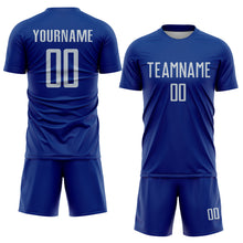 Load image into Gallery viewer, Custom Royal Gray Sublimation Soccer Uniform Jersey