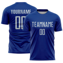 Load image into Gallery viewer, Custom Royal Gray Sublimation Soccer Uniform Jersey