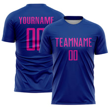 Load image into Gallery viewer, Custom Royal Deep Pink Sublimation Soccer Uniform Jersey