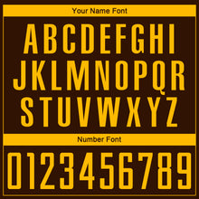 Load image into Gallery viewer, Custom Brown Gold Sublimation Soccer Uniform Jersey