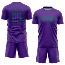 Load image into Gallery viewer, Custom Purple Teal Sublimation Soccer Uniform Jersey